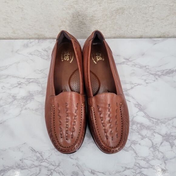 SAS Weave Slip On Loafer in Chesnut Women's Size 9.5WW extra wide - Picture 2 of 10